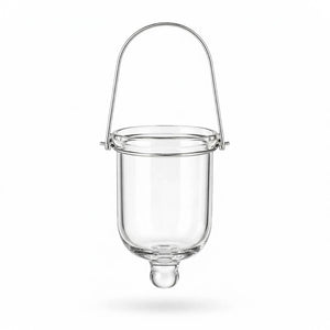 Mini Hanging Glass Tealight Candle Holder w/Wire Hanger 3" Set of 6