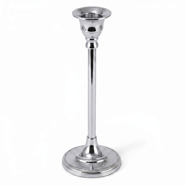 Taper Candlestick Silver 9in