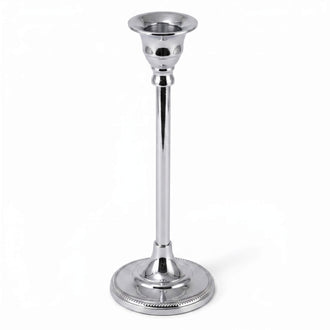 Taper Candlestick Silver 9in
