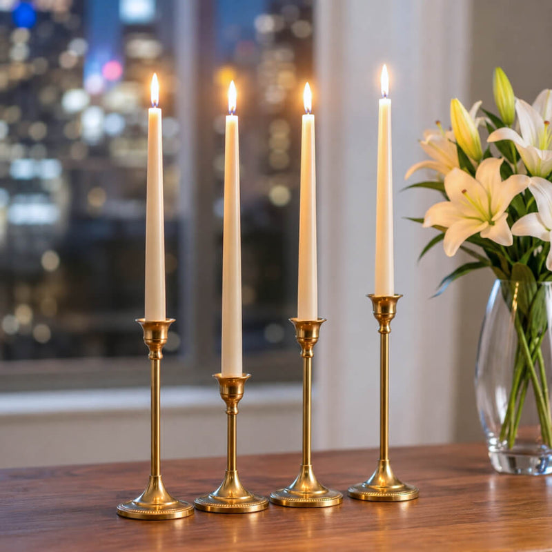 Taper Candlestick Gold 9in - thumbnail number 8
