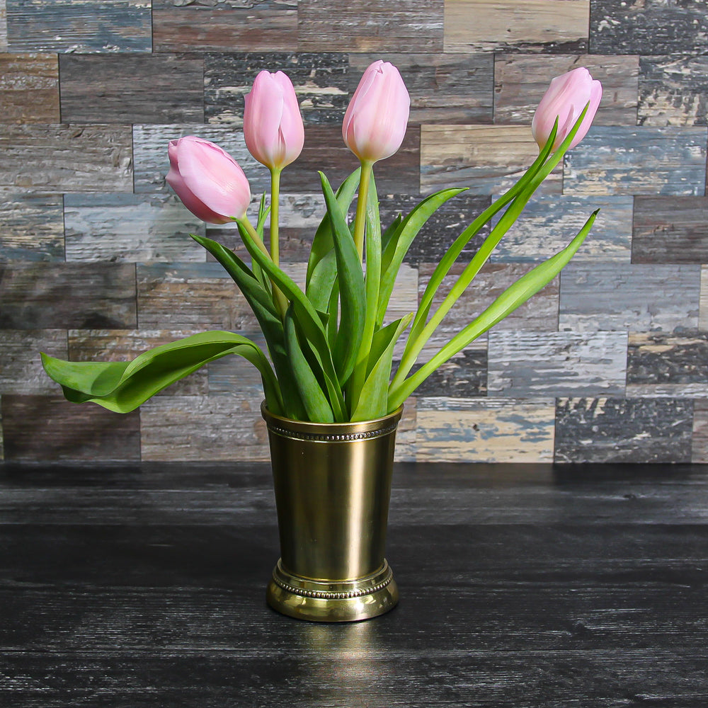 Gold Mint Julep Cup Vase 4"