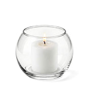 A 4.5" Bubble vase containing a lit white pillar candle - thumbnail number 3