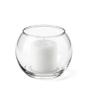 A 4.5" Bubble vase containing a white pillar candle - thumbnail number 2