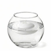 A 5.5" Bubble vase with water and a white floating candle - thumbnail number 4