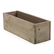 Wood Planter Box 11.75"x4"x4" Natural Brown - thumbnail number 3