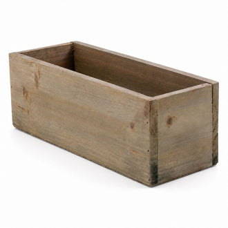 Wood Planter Box 11.75"x4"x4" Natural Brown