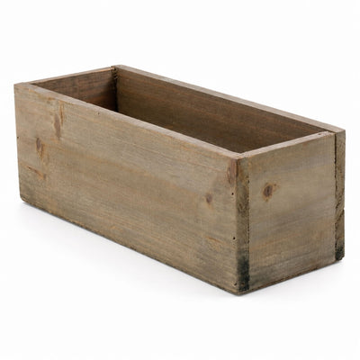 Wood Planter Box 11.75"x4"x4" Natural Brown - thumbnail number 1