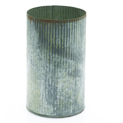 Norah Corrugated Zinc Vase 7" - thumbnail number 3