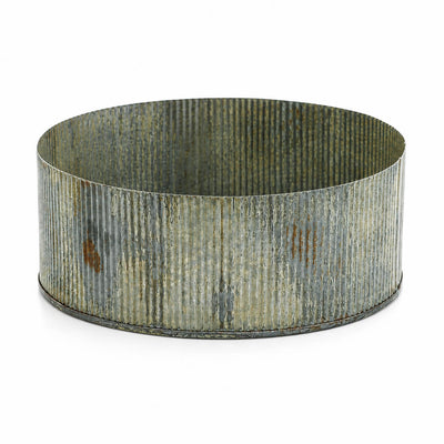Norah Corrugated Zinc Pot Bowl 4" x 10"