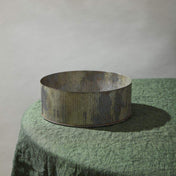 Norah Corrugated Zinc Pot Bowl 4" x 10" - thumbnail number 3