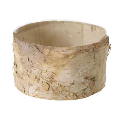Birch Bark Planter Pot 6.5x3.5 w/Liner - thumbnail number 2