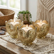 Gold Carraway Votive Holders Set of 6 - thumbnail number 8