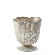A Marbled 4.75" x 5" vase isolated on a white background - thumbnail number 1