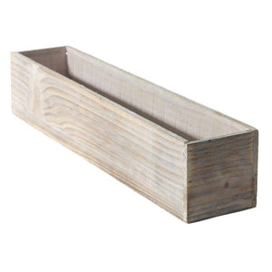 Wood Planter Box 4"x4"x20" White Washed