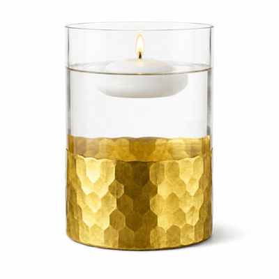 Elsa Vase & Candle Holder 6" with Gold-Dipped Finish - thumbnail number 5