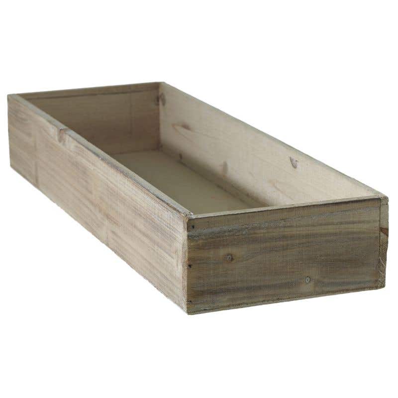 white washed wood 18x6x3 planter box