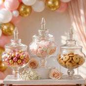 Three 14" Glass Apothecary Jars filled with treats - thumbnail number 4
