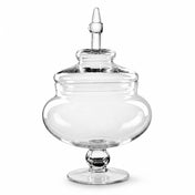 14" Glass Apothecary Jar on a white backdrop - thumbnail number 1