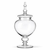 15.5in Glass Apothecary Jar with lid on a white background - thumbnail number 1