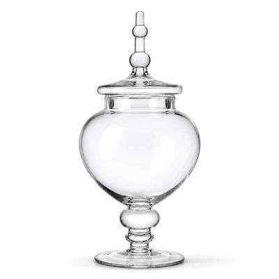 15.5in Glass Apothecary Jar with lid on a white background - thumbnail number 1