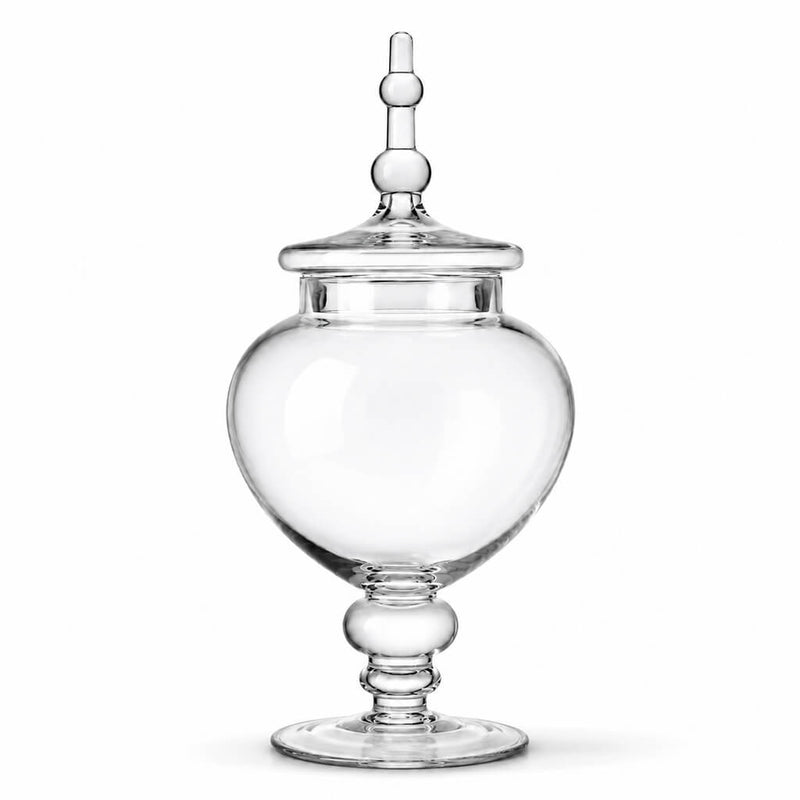 15.5in Glass Apothecary Jar with lid on a white background - thumbnail number 1