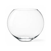Clear round glass bowl vase on a white backdrop - thumbnail number 1