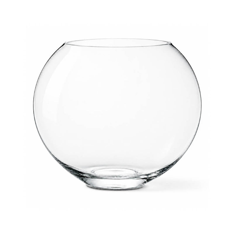 Clear round glass bowl vase on a white backdrop - thumbnail number 1