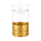 Gold Honeycomb Cylinder Vase 4"x8" - thumbnail number 5