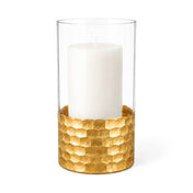 Gold Honeycomb Cylinder Vase 4"x8" - thumbnail number 2