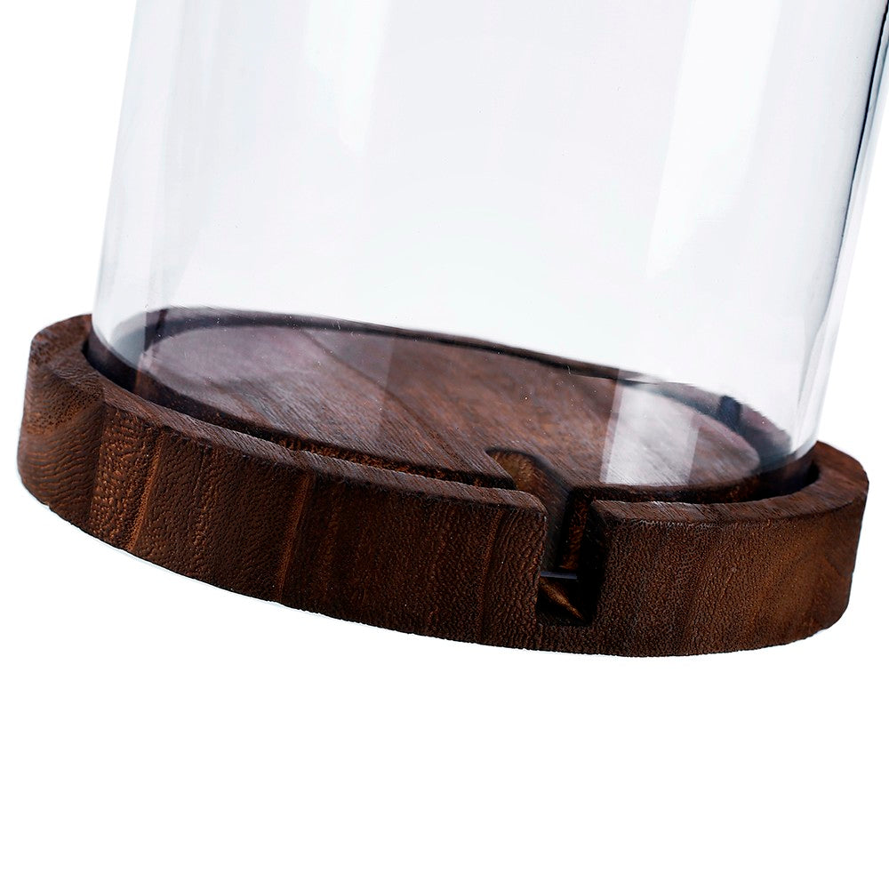 16 Glass Cloche with Wood Base - Quick Candles