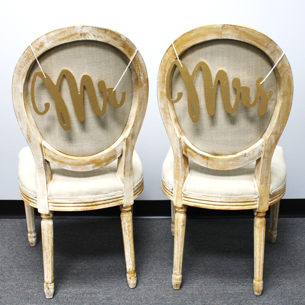 Mr and Mrs Chair Signs Gold