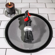 Richland Beaded Charger Plate 13" Black - thumbnail number 4