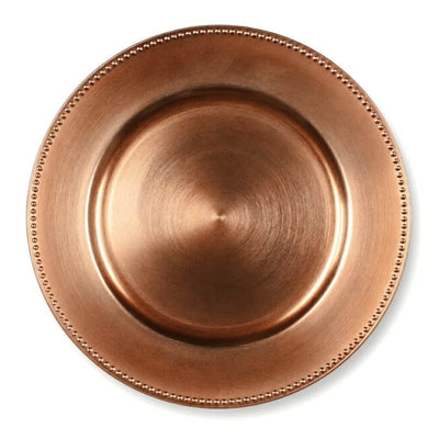 Richland Beaded Charger Plate 13" Copper Set of 48