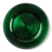 Richland Beaded Charger Plate 13" Forest Green Set of 24 - thumbnail number 1