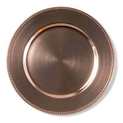 Richland Beaded Charger Plate 13" Rose Gold Set of 48 - thumbnail number 1