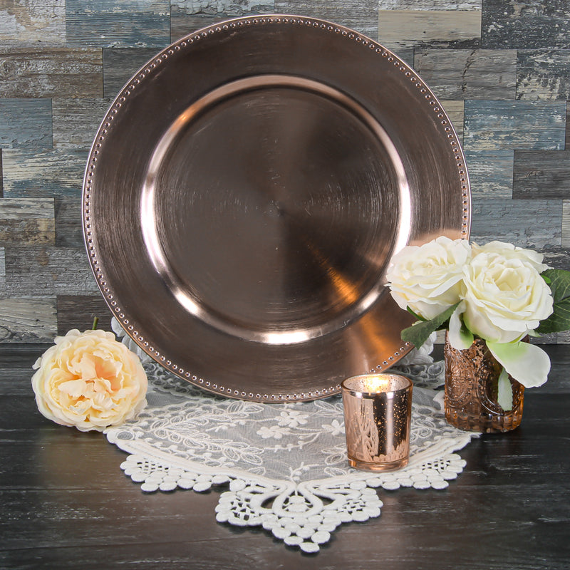 Richland Beaded Charger Plate 13" Rose Gold - thumbnail number 2