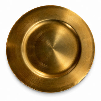 Richland Plain Charger Plate 13" Gold Set of 12