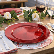 Richland Plain Charger Plate 13" Red Set of 12 - thumbnail number 5