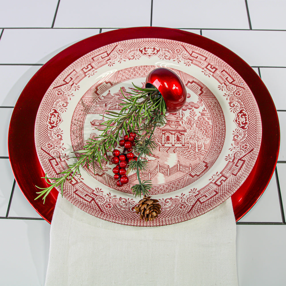 Richland Plain Charger Plate 13" Red