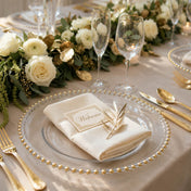 Richland 13" Gold Beaded Glass Charger Plate Set of 12 - thumbnail number 2