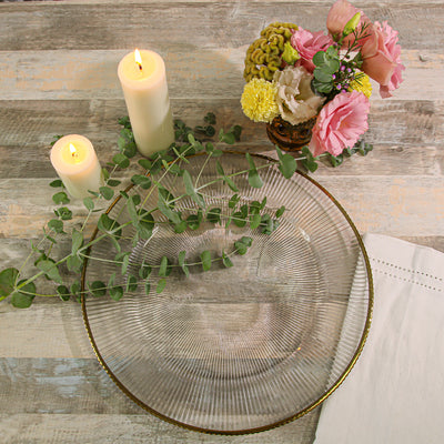 Richland 13" Gold Rim Glass Charger Plate - thumbnail number 3