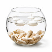 Glass bowl with floating candles and Conch Shell Vase Filler - thumbnail number 3