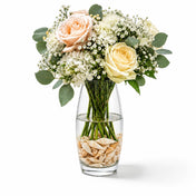 Flower bouquet with Conch Shell Vase Filler in a glass vase - thumbnail number 4