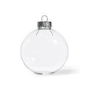 Richland 3-inch clear glass ornament with a silver topper - thumbnail number 1