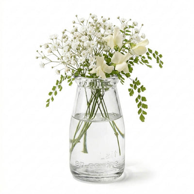 Rhea Bud Vase filled with white baby's breath and sweet peas - thumbnail number 3