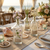 Effie Bud Vase set with flowers and sand for a beach wedding table - thumbnail number 3