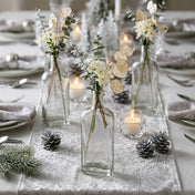 Effie Bud Vase with winter florals on a holiday table - thumbnail number 4
