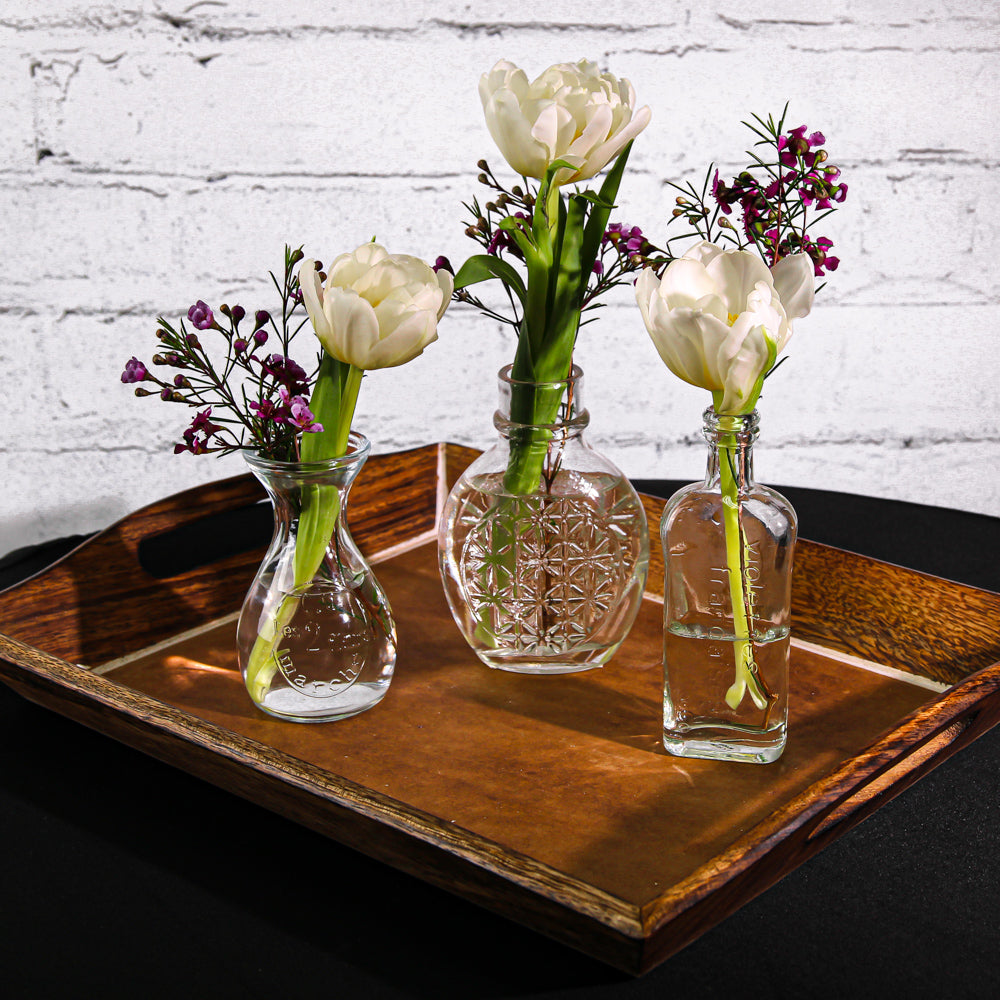 Halcyone Vintage Glass Vase Set of 8 - Candles4Less