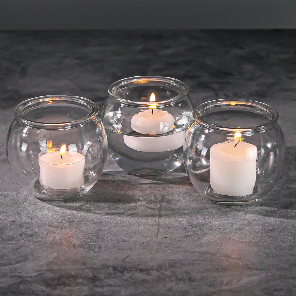 Richland Bubble Ball Vase with Rim 3" Set of 12