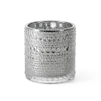 Richland Mercury Candle Holder Pearly Silver Small Set of 6